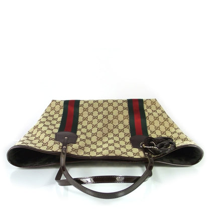 Gucci Monogram Web Large Jolie Tote Brown 5 of 9