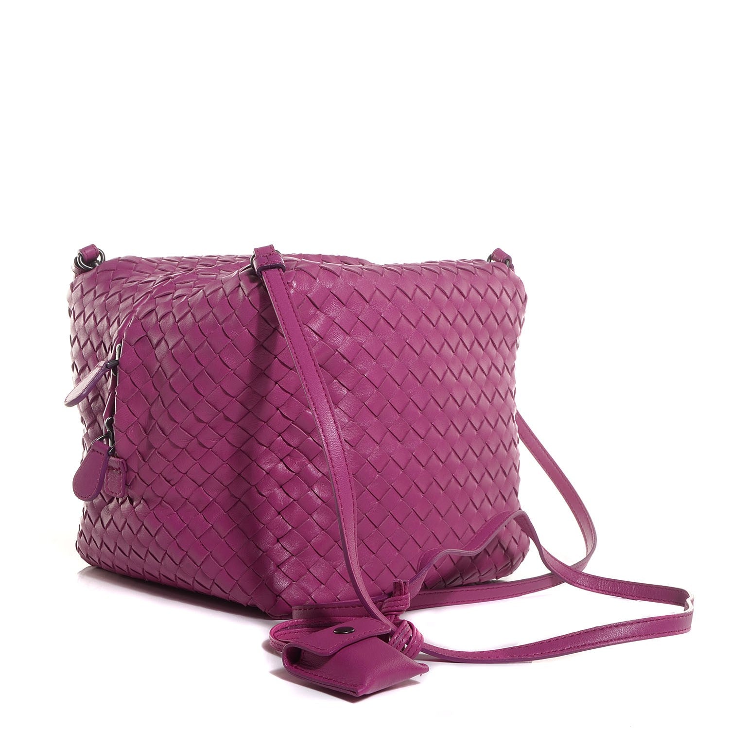Bottega Veneta Nappa Intrecciato Cube Messenger Ametiste 3 of 8