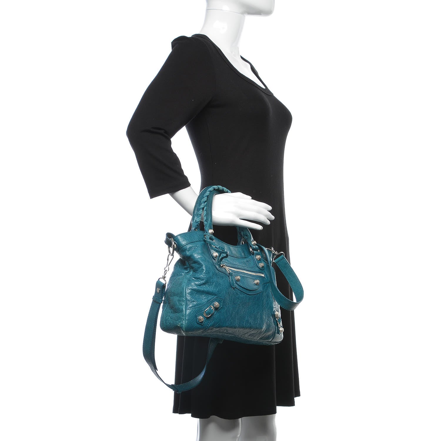 Balenciaga Agneau Giant 12 Silver Hardware Town Lagon 2 of 15