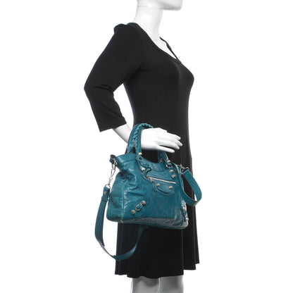 Balenciaga Agneau Giant 12 Silver Hardware Town Lagon 2 of 15
