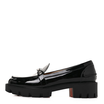 Christian Louboutin Patent Lock Woody Loafers 38.5 Black 1 of 9
