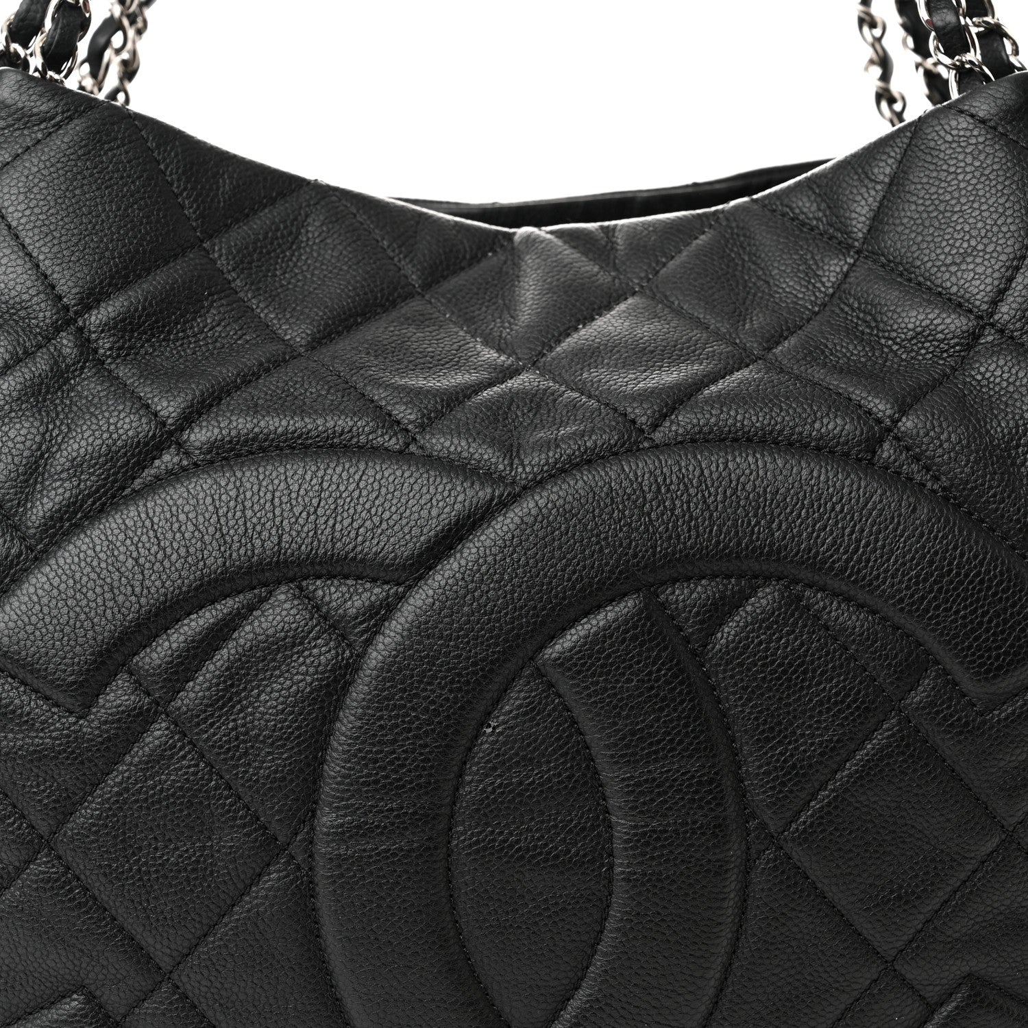 Chanel Caviar Quilted Expandable Zip Shoulder Bag Black 8 of 17