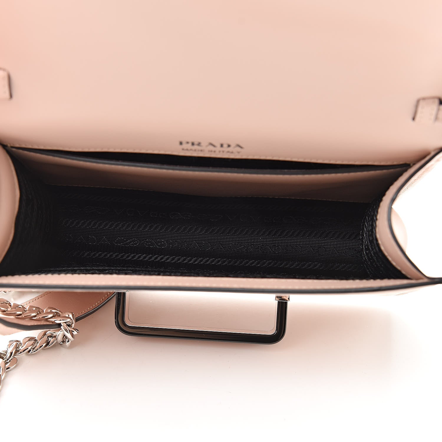 Prada Spazzolato Soft Calfskin Plex Ribbon Bag Pesco 5 of 11