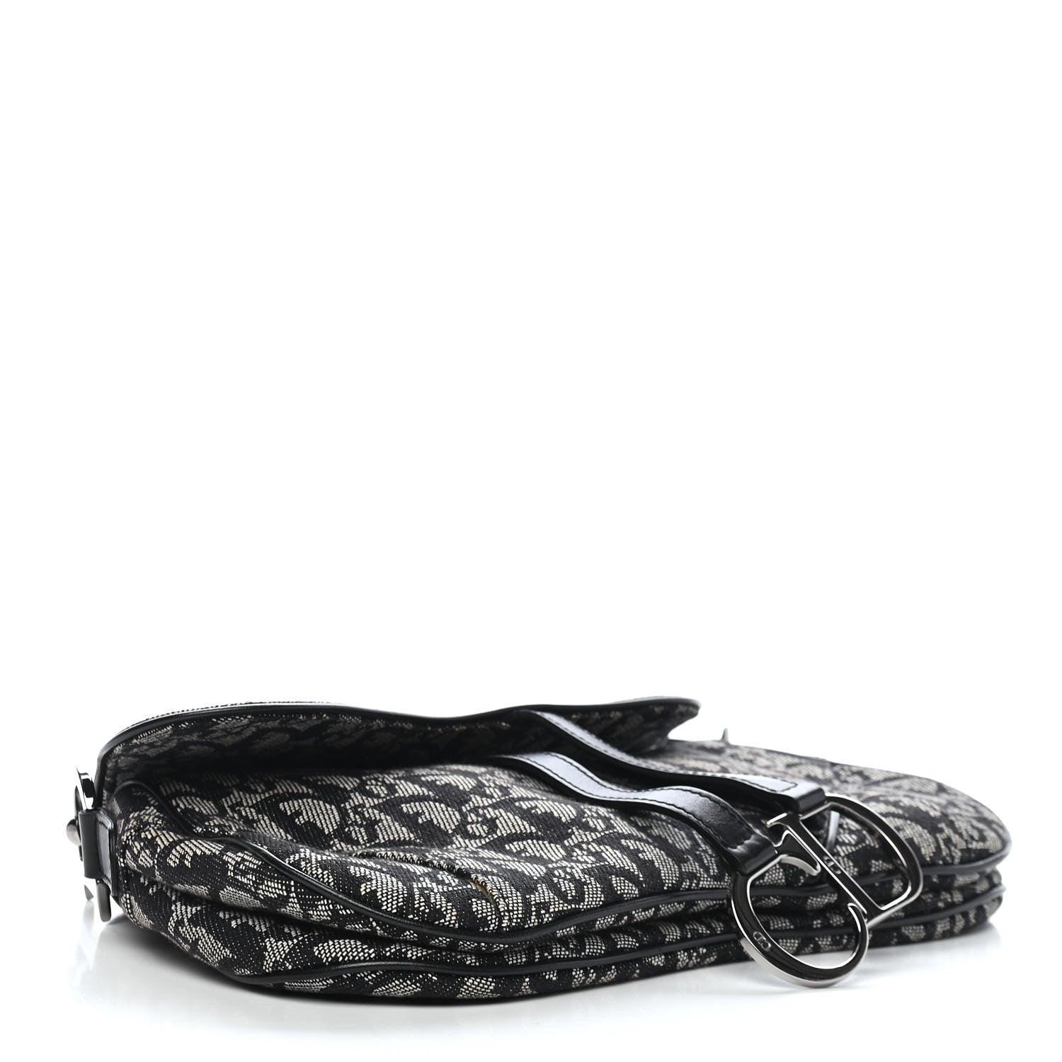 Christian Dior Monogram Double Saddle Bag Black 4 of 9