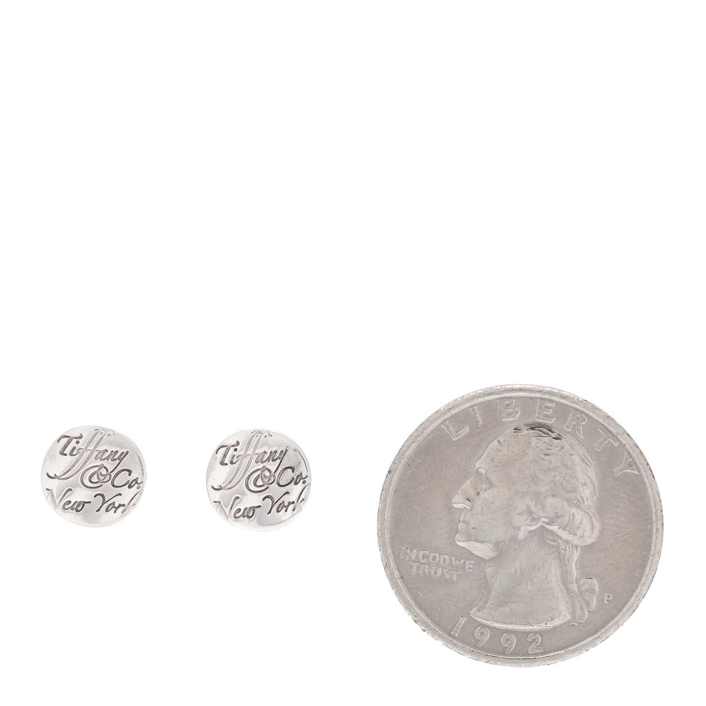 Sterling Silver Round Note Earrings