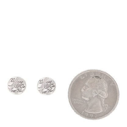 Tiffany Sterling Silver Round Note Earrings 2 of 4