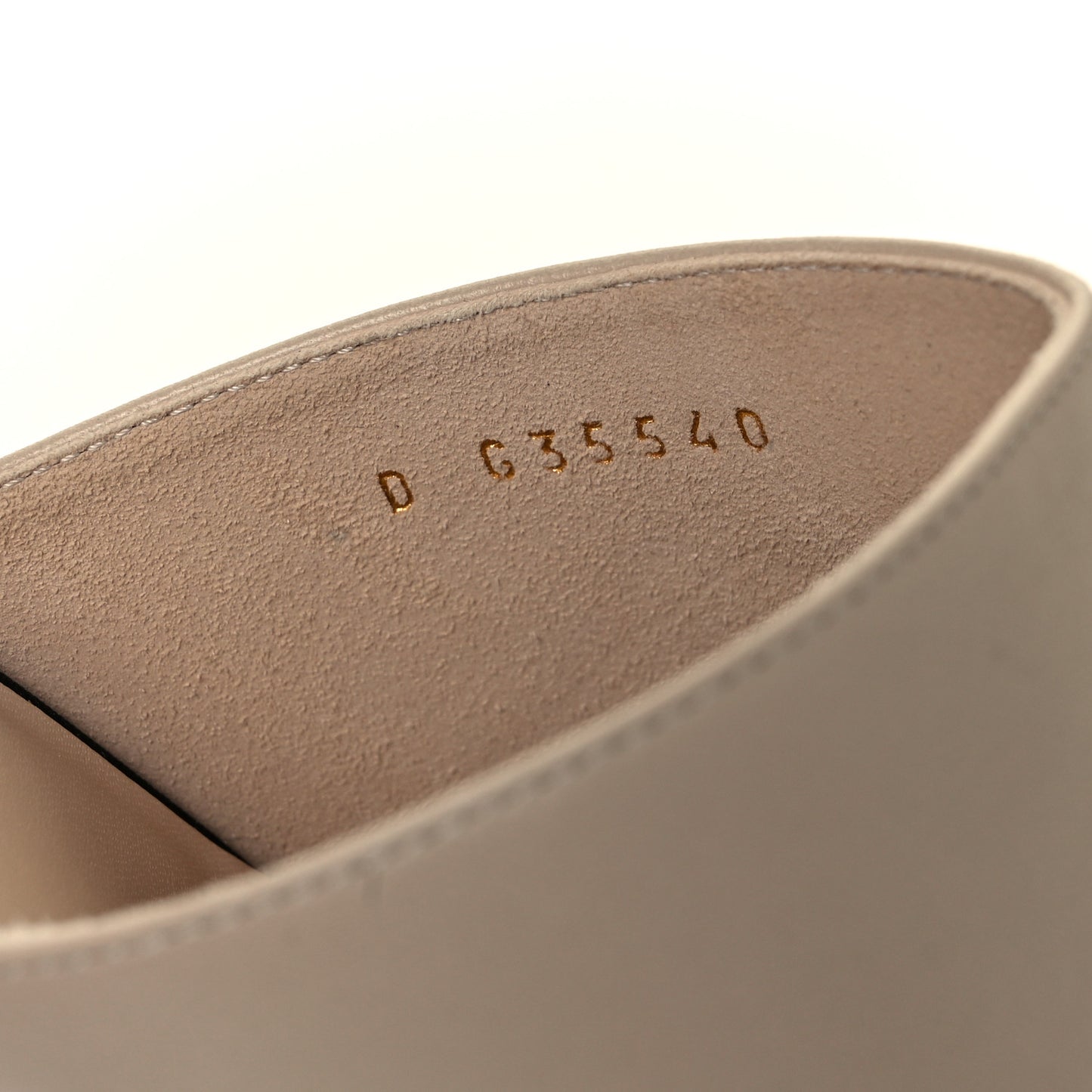 Lambskin Grosgrain Cap Toe Pearl Mule 41.5 Beige Black