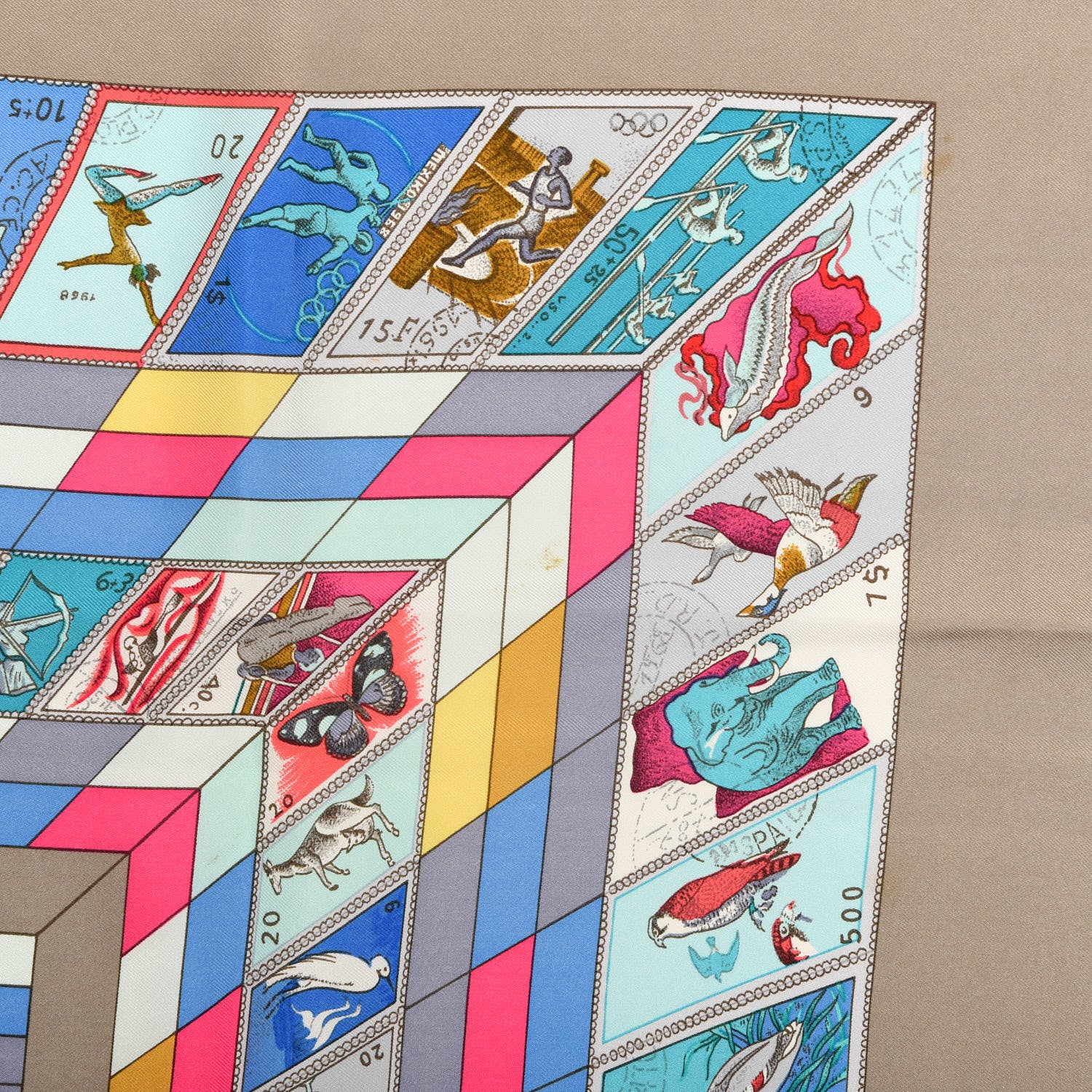 Hermes Silk Correspondance Scarf 90 4 of 4