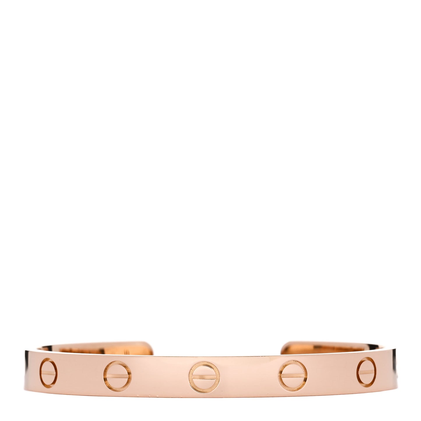 18K Pink Gold LOVE Cuff Bracelet 16