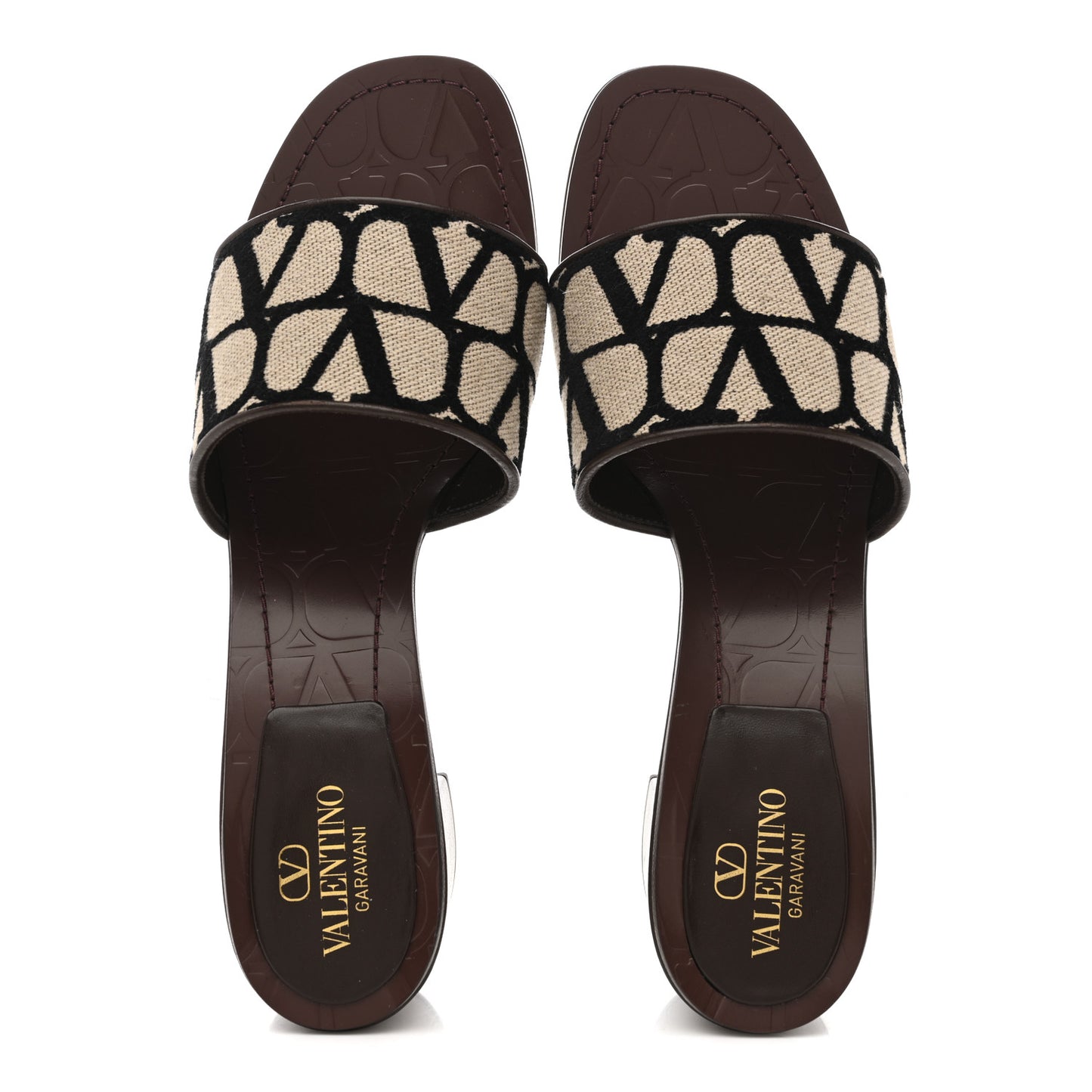 Toile Iconographe Vlogo Sandals 41  Naturale Black Brown Fondant