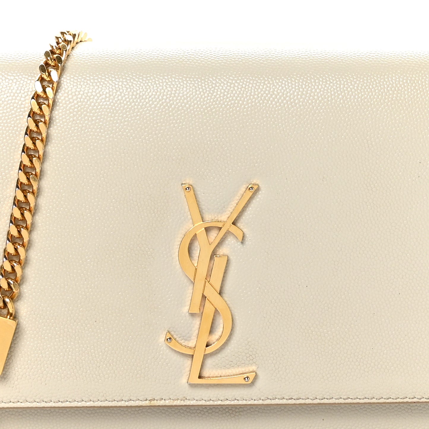 Grain De Poudre Medium Monogram Kate Satchel Crema Soft