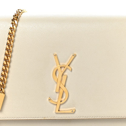 Saint Laurent Grain De Poudre Medium Monogram Kate Satchel Crema Soft 8 of 13