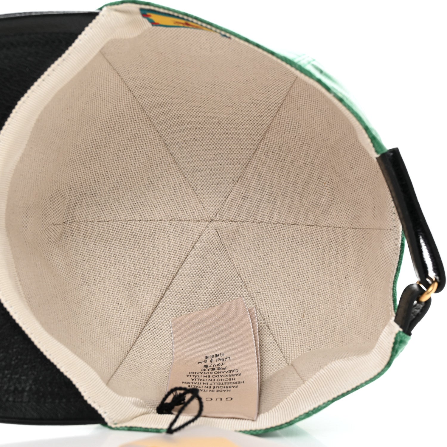 Gucci X ADIDAS Crystal Monogram Textured Dollar Calfskin Trefoil Embroidered Stefanos Baseball Hat New Shamarock Black 6 of 8