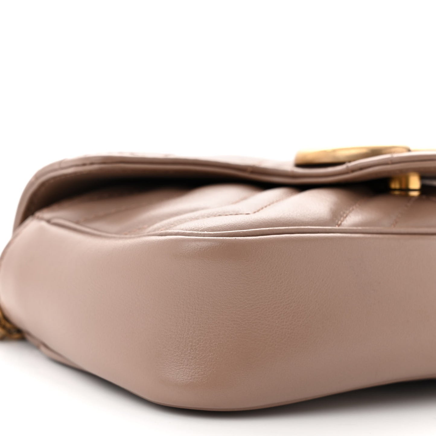 Calfskin Matelasse Super Mini GG Marmont Shoulder Bag Porcelain Rose