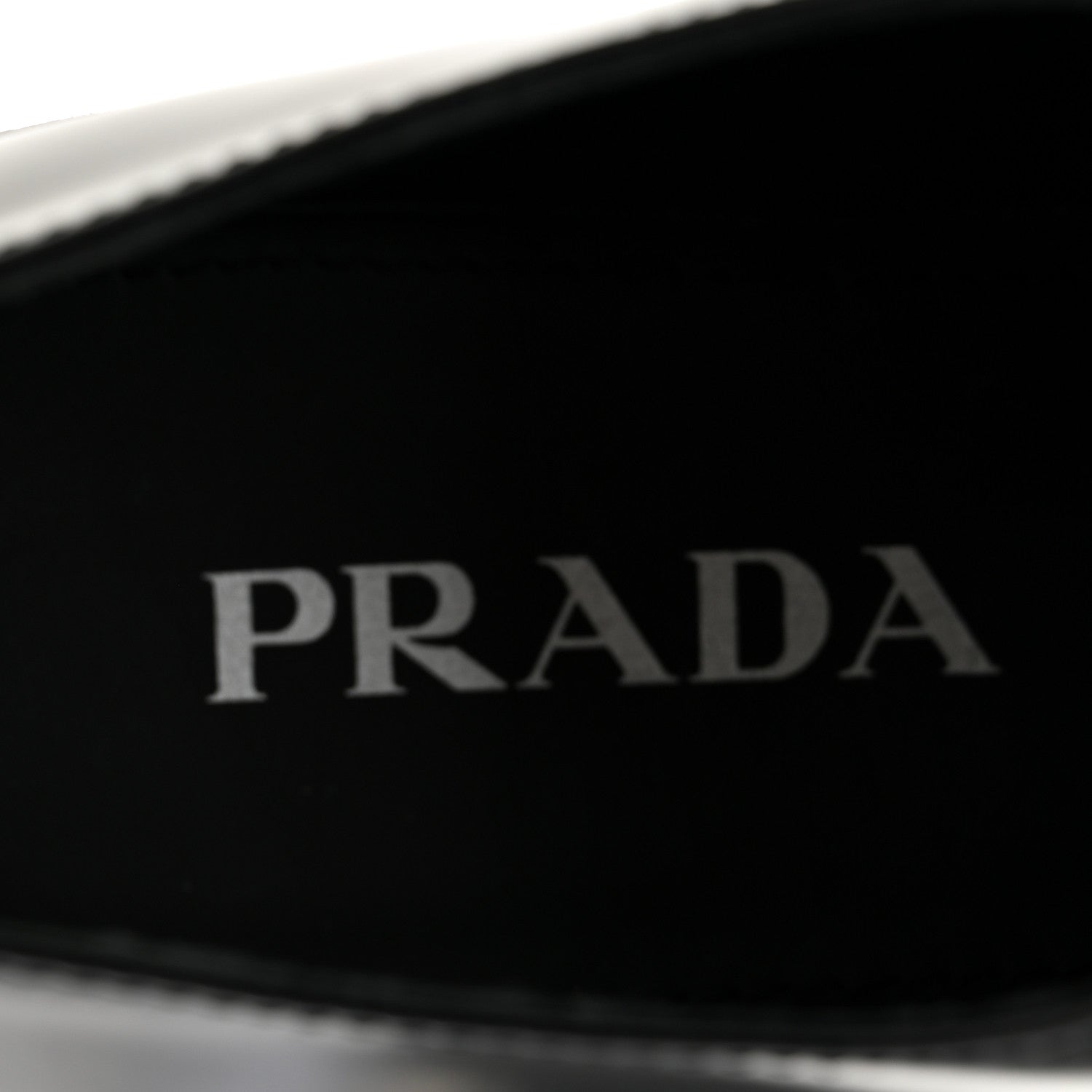 Prada Metal Triangle Logo Double Chocolate Loafers 38.5 Black 7 of 9