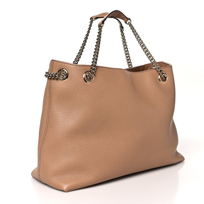 Gucci Pebbled Calfskin Medium Soho Chain Shoulder Bag Camelia 2 of 9
