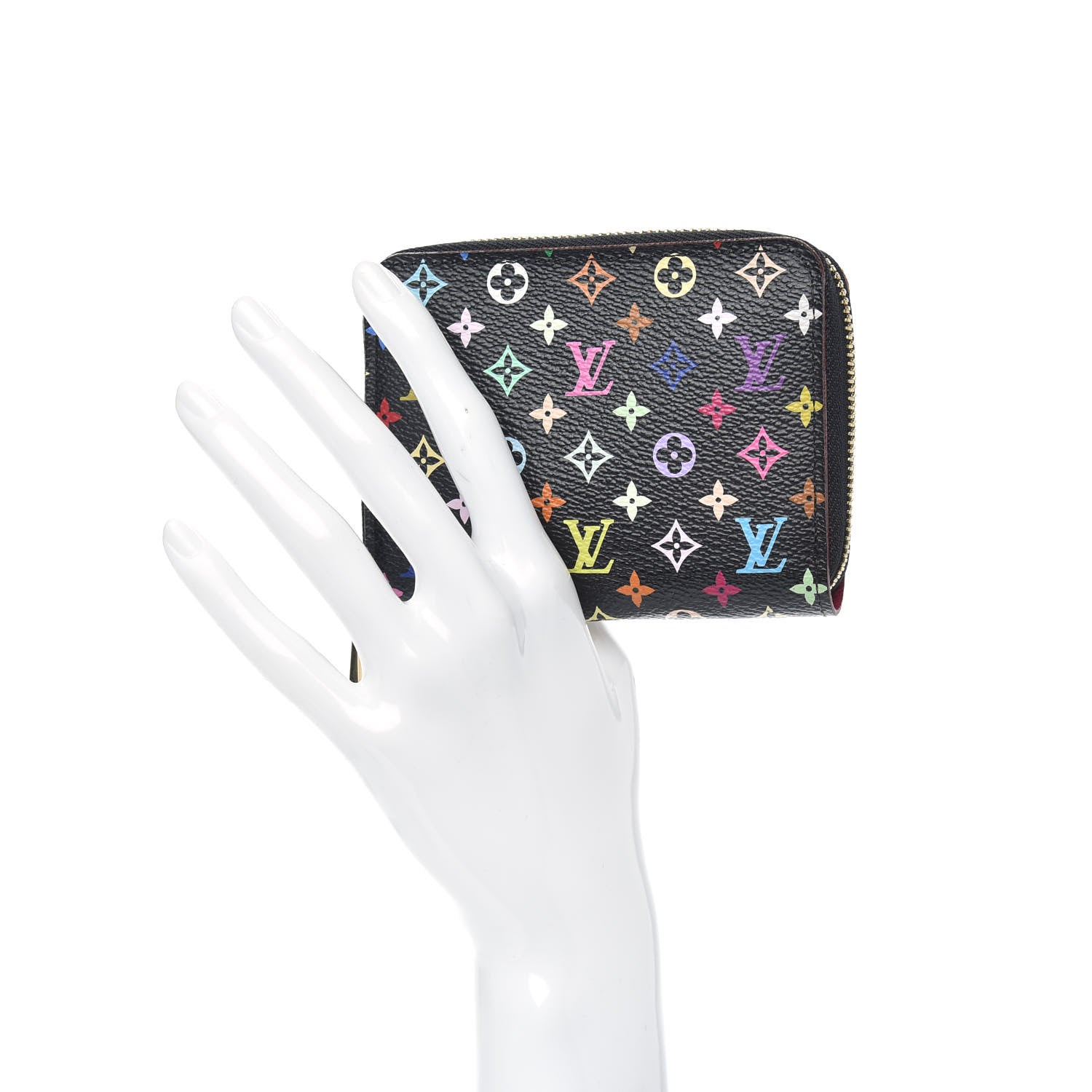 Louis Vuitton Monogram Multicolor Zippy Coin Purse Black Grenade 2 of 6