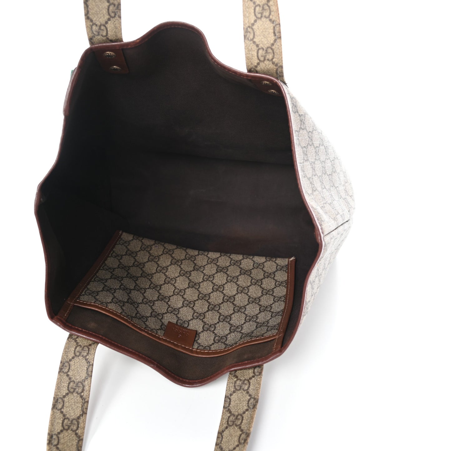 GG Plus Monogram Medium Signature Web Loop Tote Brown