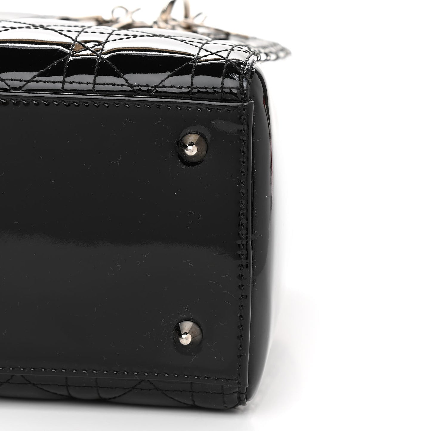 Patent Cannage Medium Lady Dior Black