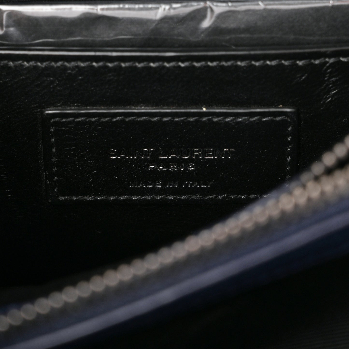 Sheepskin Matelasse Chevron Monogram Medium College Satchel Navy