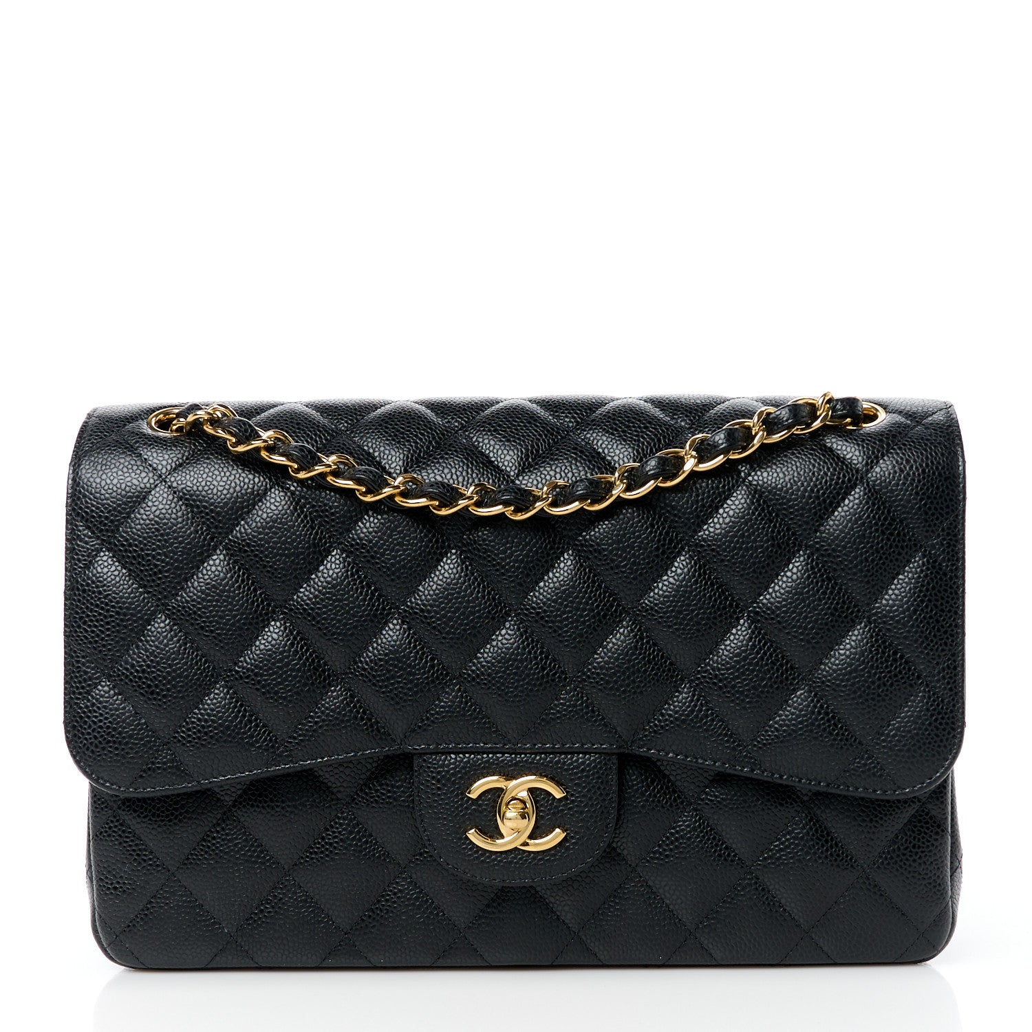 Chanel Caviar Quilted Jumbo Double Flap Black 1 of 11