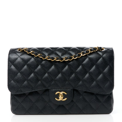 Chanel Caviar Quilted Jumbo Double Flap Black 1 of 11