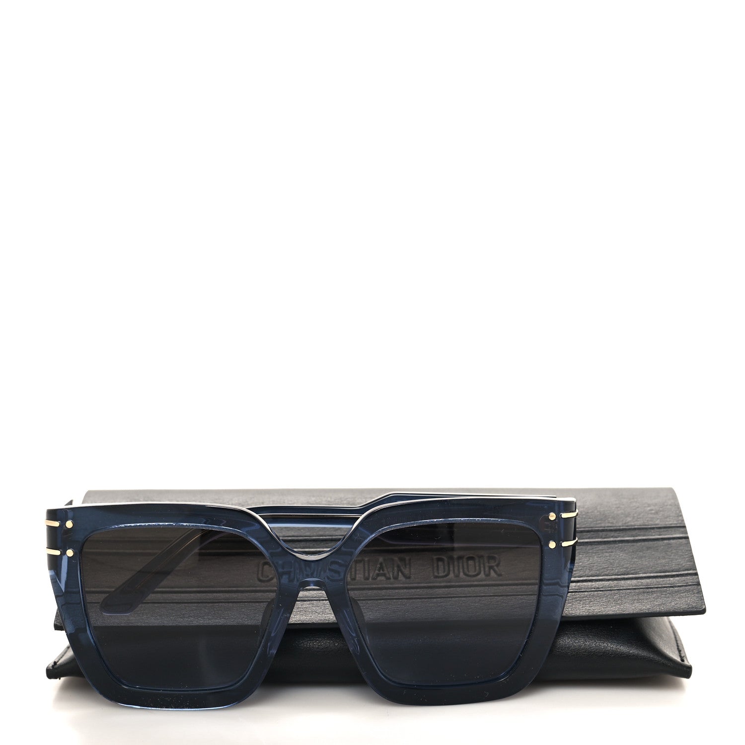 Christian Dior Acetate Diorsignature S10F Square Sunglasses Transparent Blue 8 of 8