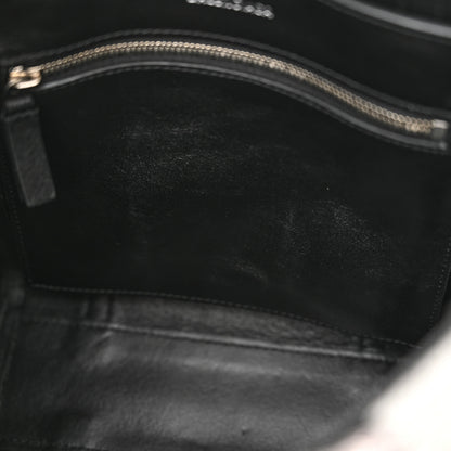 Balenciaga Metallic Textured Calfskin Logo Everyday Tote Black 7 of 11