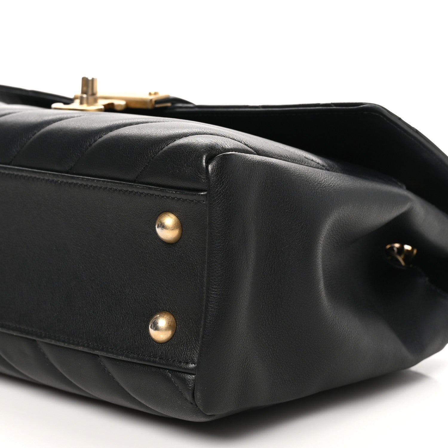 Chanel Calfskin Quilted Chevron In The City Bag Black 10 of 10