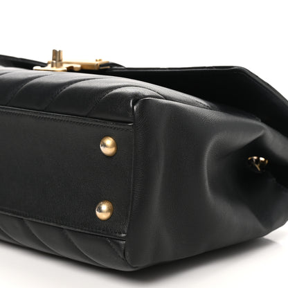 Chanel Calfskin Quilted Chevron In The City Bag Black 10 of 10