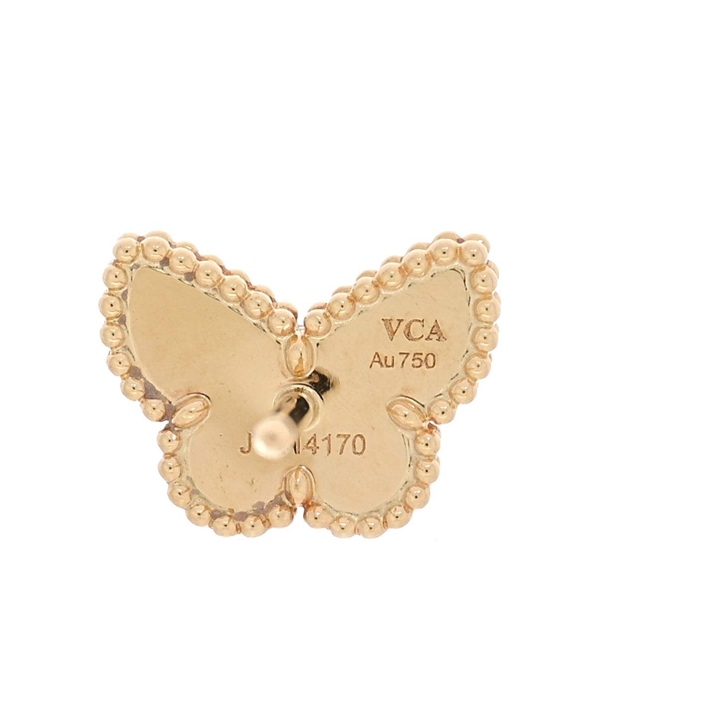 18K Yellow Gold Mother of Pearl Sweet Alhambra Butterfly Earrings
