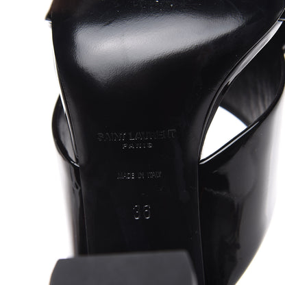Saint Laurent Patent LouLou 95 Mule Sandals 36 Black 6 of 10