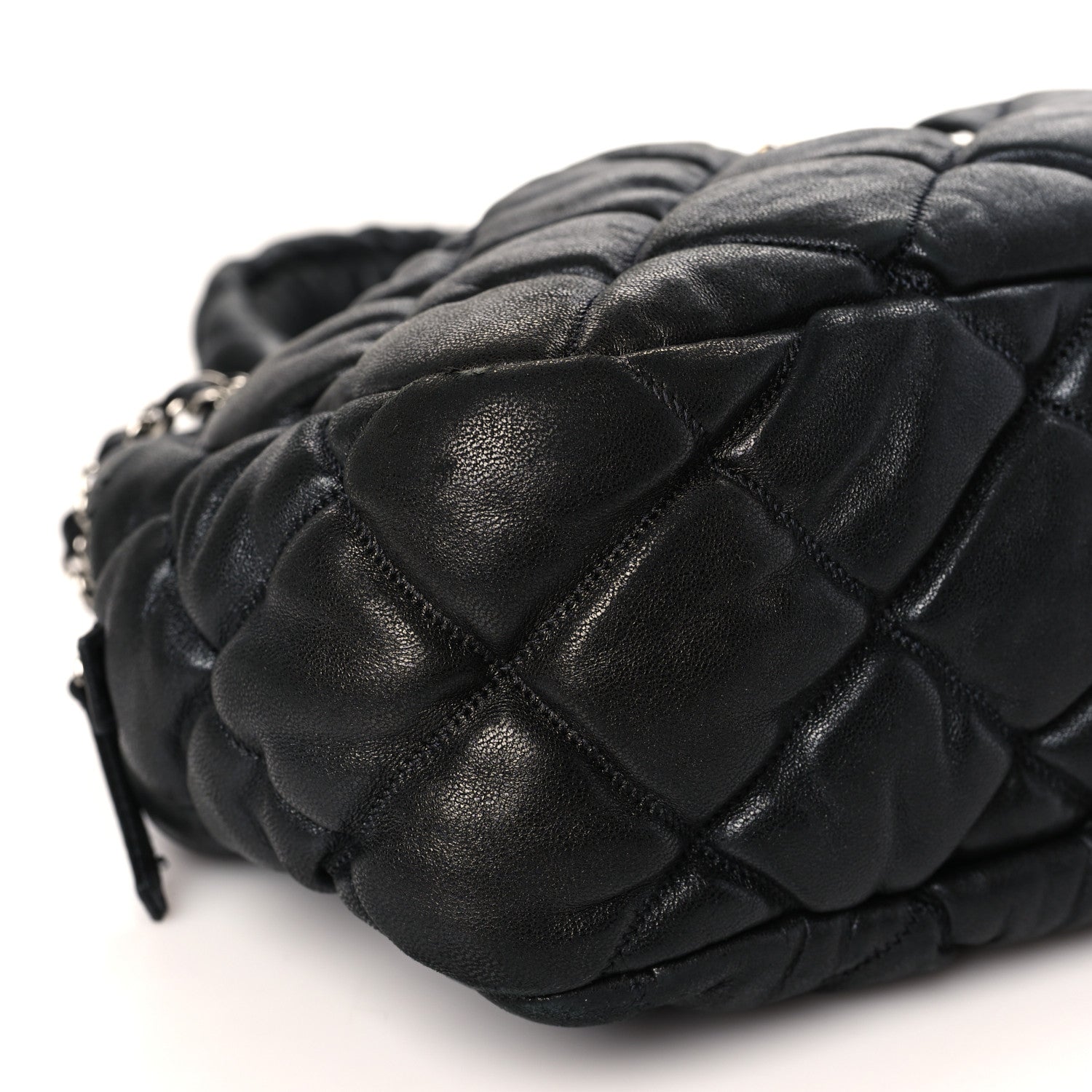 Chanel Lambskin Bubble Quilt Camera Case Black 8 of 10