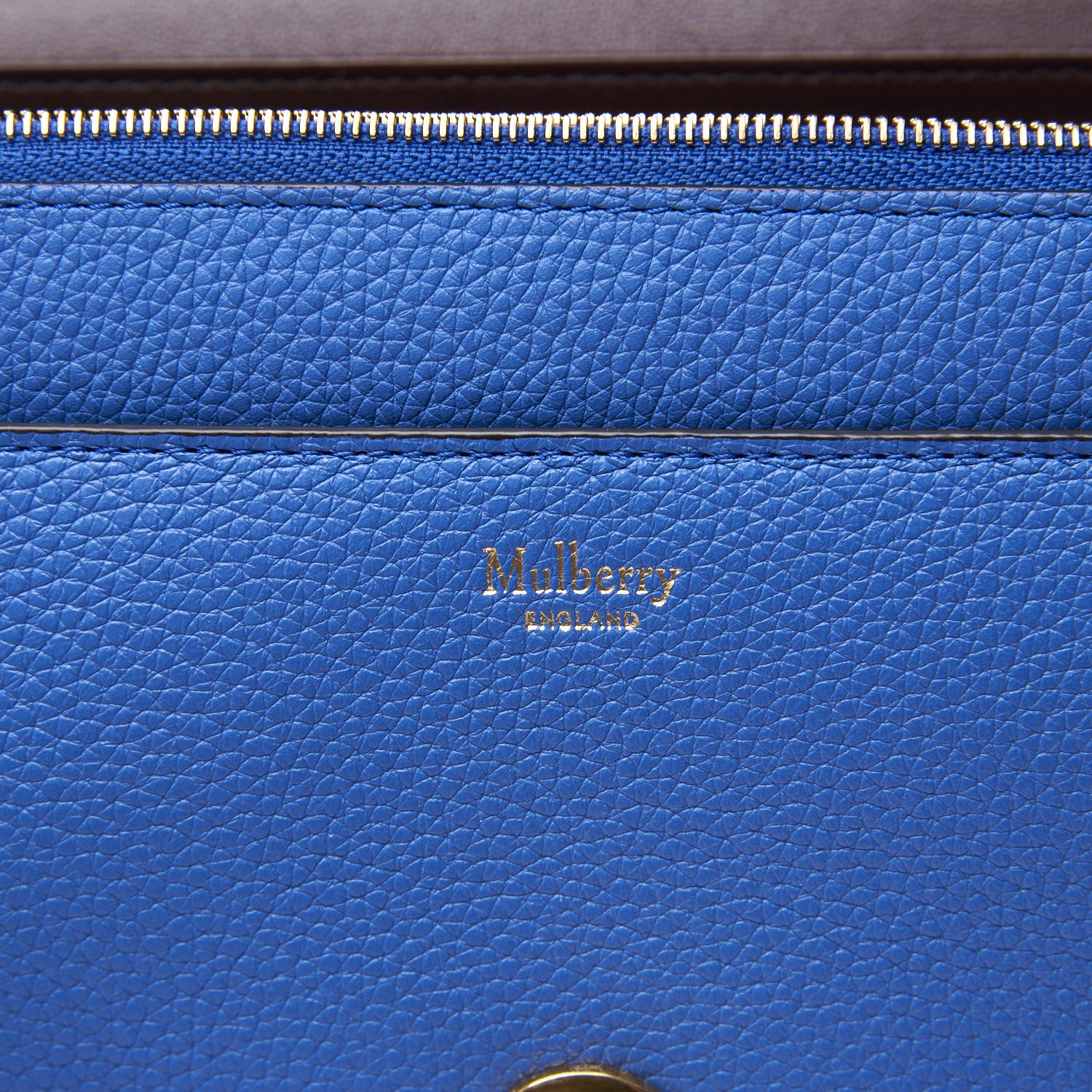 Mulberry Cross Grain Calfskin Small Darley Porcelain Blue 8 of 9