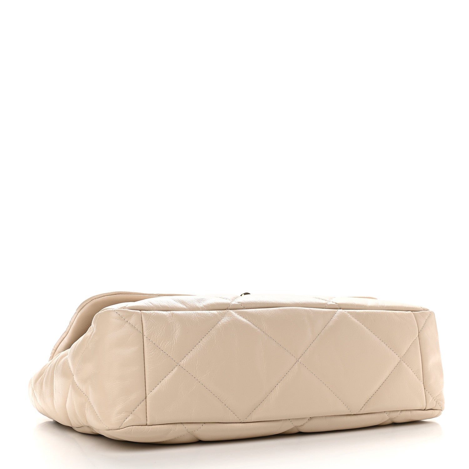 Chanel Goatskin Quilted Maxi Chanel 19 Flap Beige 4 of 9