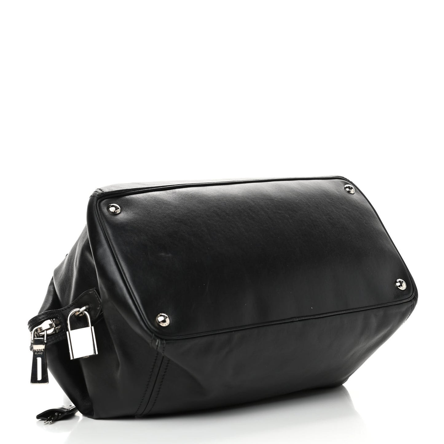 Soft Calf Large Shoulder Bag Black