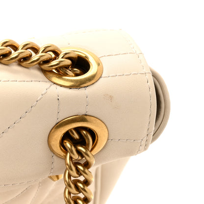 Gucci Calfskin Matelasse Studded Medium GG Marmont Shoulder Bag White 13 of 14