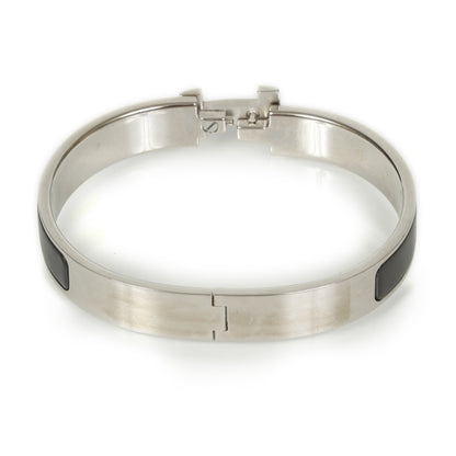 Hermes Enamel Narrow Clic Clac H Bracelet Black 2 of 6