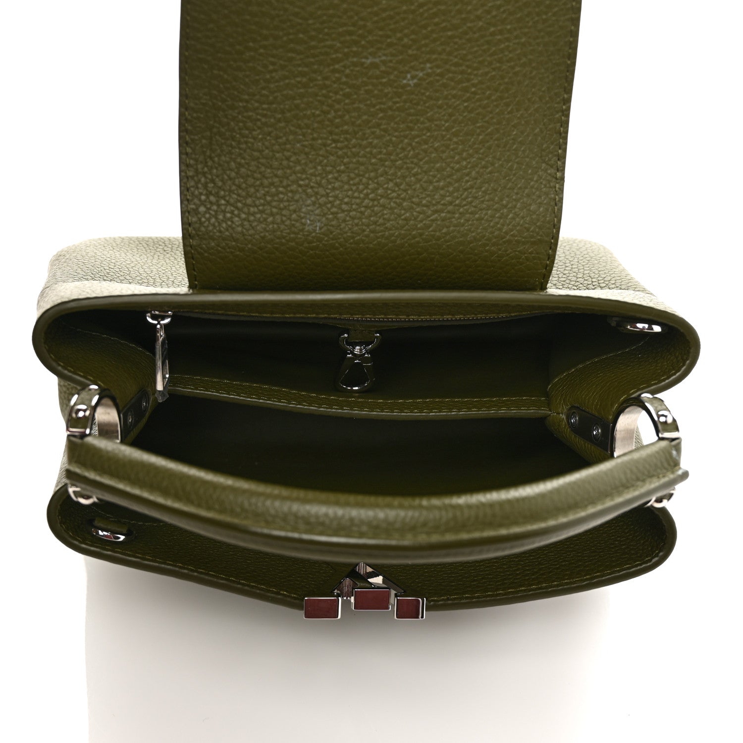 Louis Vuitton Taurillon Capucines BB Khaki 4 of 7