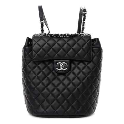 Chanel Lambskin Quilted Small Urban Spirit Backpack Navy 1 of 9