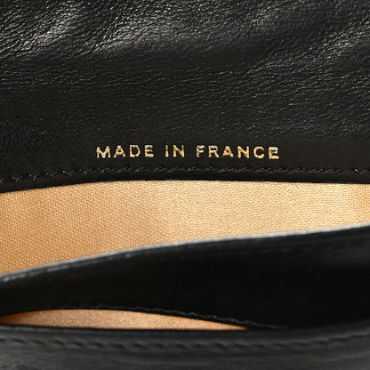 Chanel Lambskin Camellia Embossed Yen Wallet Black 6 of 8