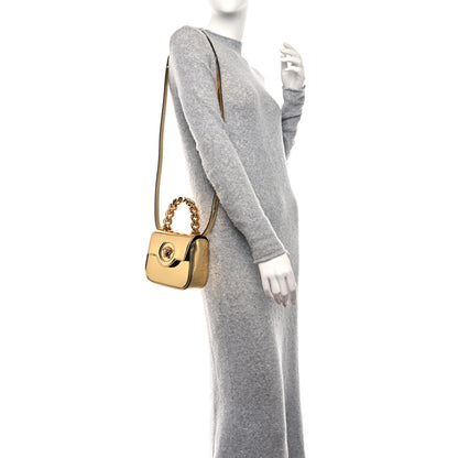 Versace Metallic Calfskin Mini La Medusa Bag Gold 3 of 9