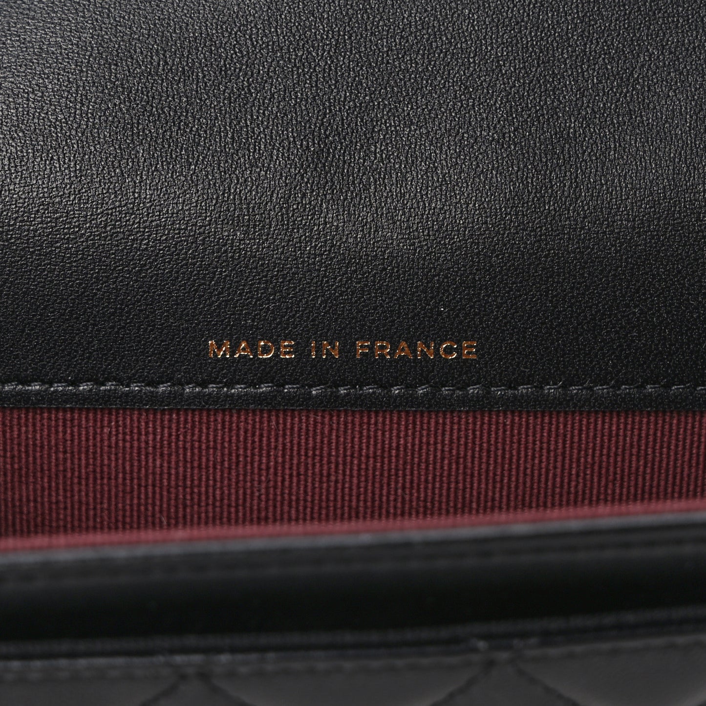 Lambskin Quilted Flap Card Holder Wallet Black