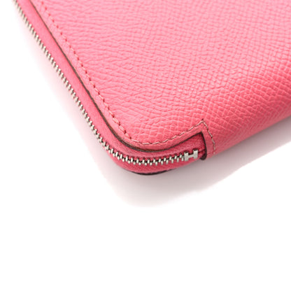 Hermes Epsom Silk'In Compact Wallet Rose Azalee 10 of 12