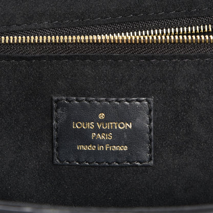 Louis Vuitton Lambskin Flower Quilted Twist Shoulder Bag GM Black 6 of 6