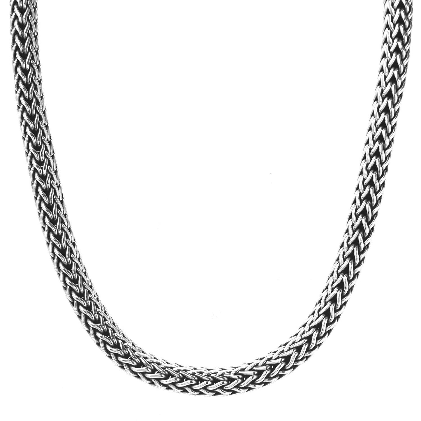 Sterling Silver 18K Yellow Gold 11mm Classic Chain Necklace