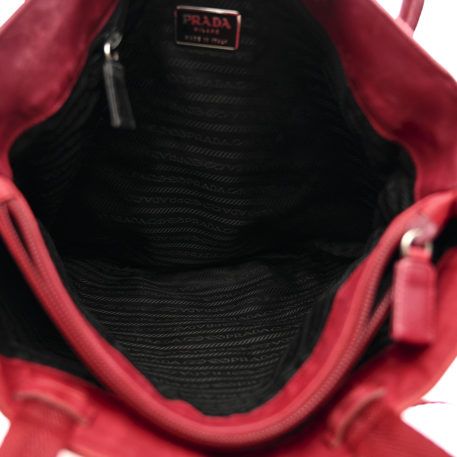 Prada Nylon Zip Tote Bag Granato 5 of 16