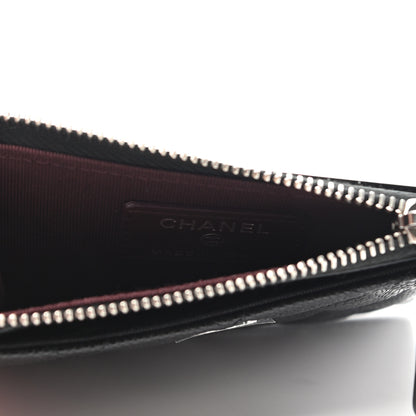 Chanel Caviar Quilted CC Zip Card Holder Black 5 of 8