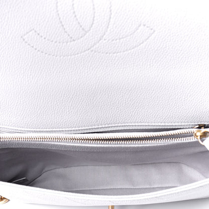 Chanel Caviar Diamond Stitched Top Handle Flap Grey 6 of 10