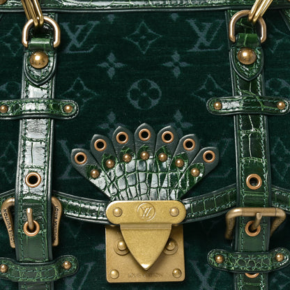 Louis Vuitton Monogram Velours Alligator Gracie MM Green 7 of 9